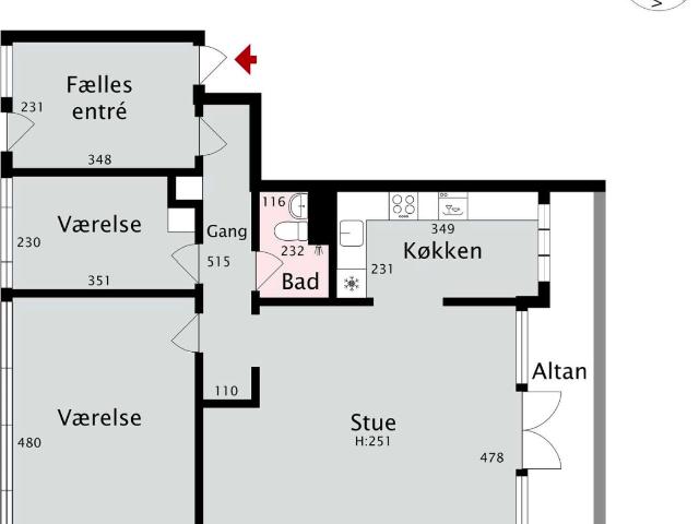 Lejlighed til leje i Næstved