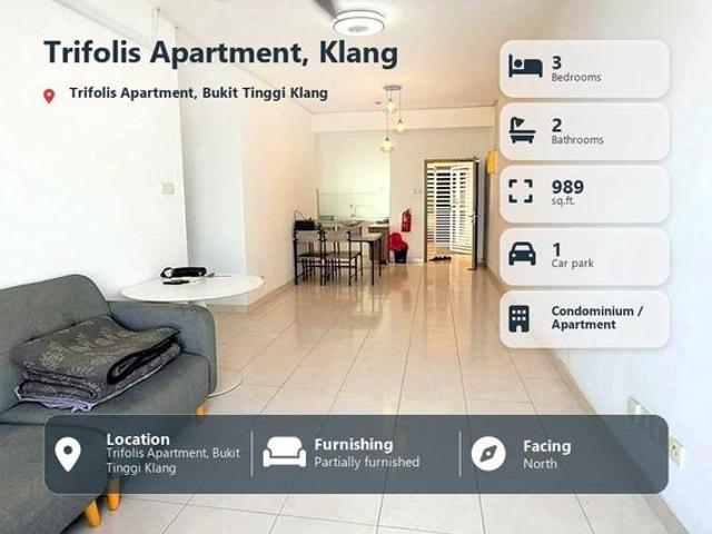Apartment for rent in Bandaraya Klang, Klang