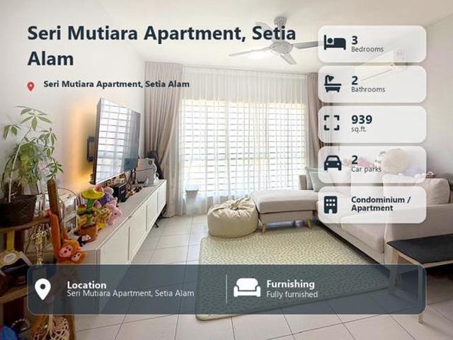 Apartment for rent in Setia Alam, Shah Alam
