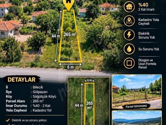 Söğütcük, Gölpazarı içerisinde satılık Arsa