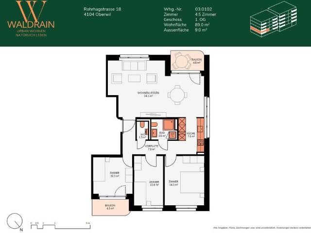 Apartment mieten in Oberwil (BL), Basel-Landschaft