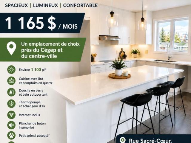Apartment for rent in Victoriaville, Centre-du-Québec