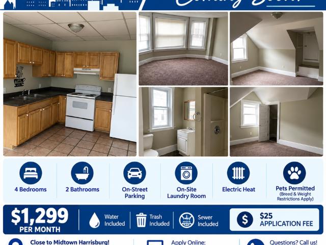 Apartment for rent in Harrisburg, Pennsylvania