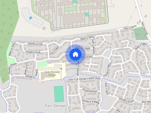 Townhouse for rent in Coity Higher, Coity