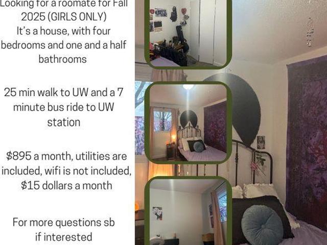 Room for rent in Waterloo, Ontario