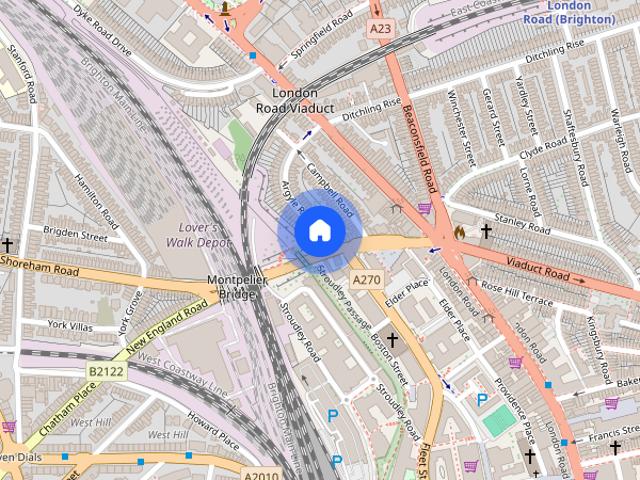 Townhouse for rent in Round Hill, Brighton & Hove