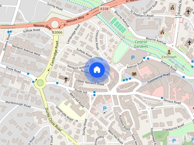 Townhouse for rent in West Cliff, Bournemouth