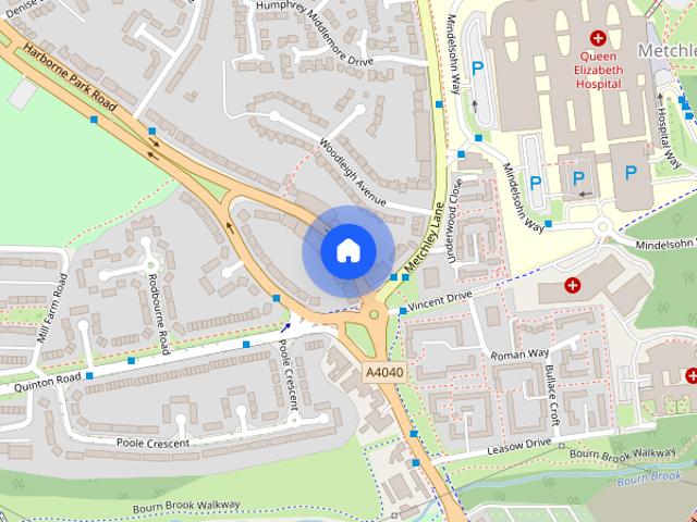 Townhouse for rent in Metchley, Birmingham