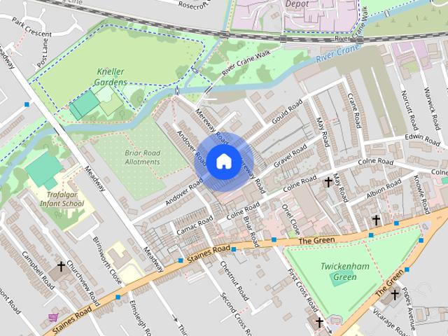 Townhouse for rent in Strawberry Hill, Greater London