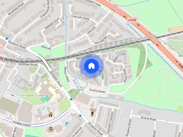 Townhouse for rent in Knowle Green, Lower Halliford