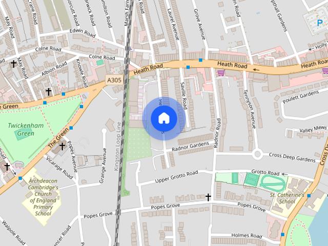 Townhouse for rent in Strawberry Hill, Greater London