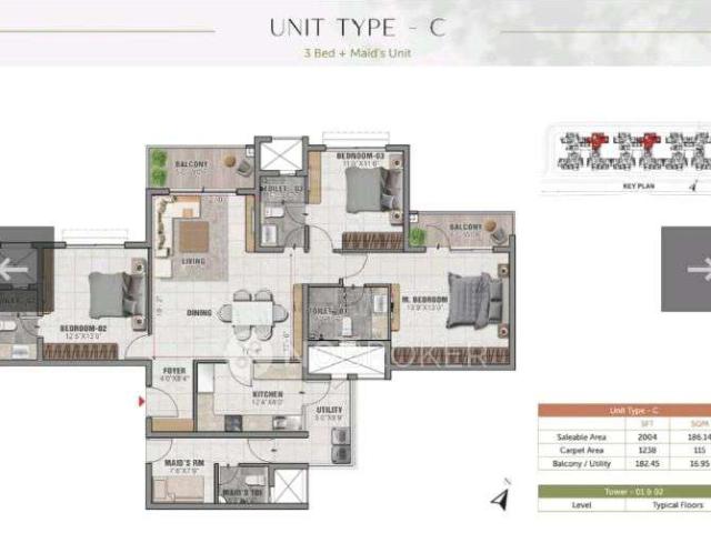 Flat for sale in Bangalore East, Cox Town - Bangalore