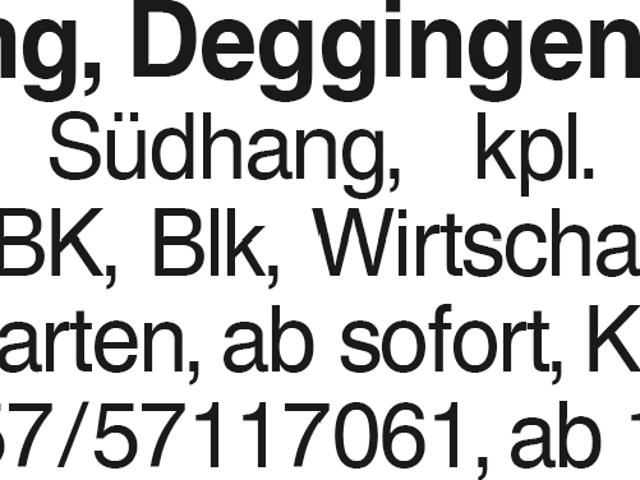 Wohnung mieten in Deggingen, Landkreis Göppingen
