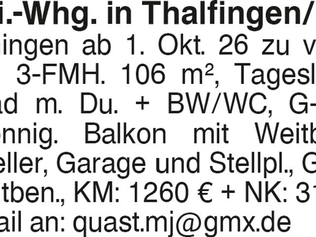 Wohnung mieten in Oberelchingen, Elchingen
