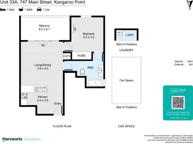 Apartment for rent in Kangaroo Point, Greater Brisbane