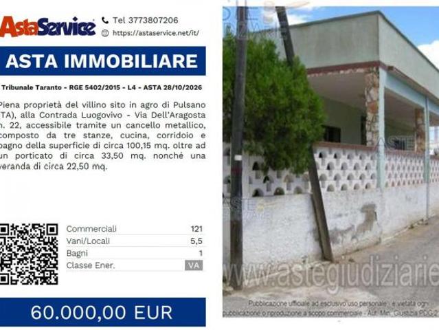 Villa Indipendente in vendita a Baia dei pescatori, Pulsano