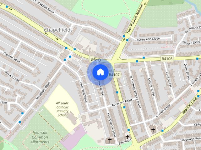 Townhouse for rent in Chapelfields, West Midlands