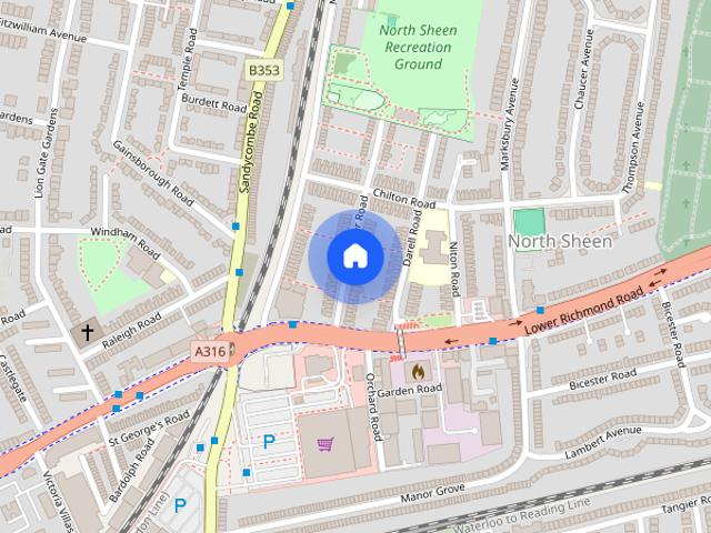 Townhouse for rent in North Sheen, Greater London