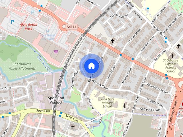 Townhouse for rent in Spon End, West Midlands