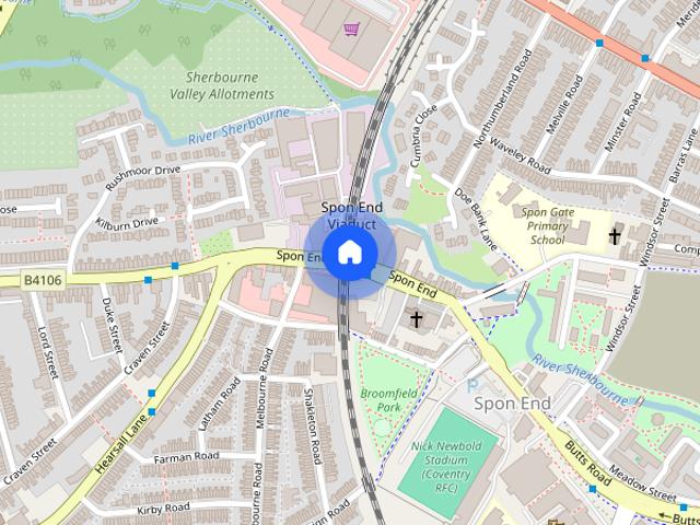 Townhouse for rent in Spon End, West Midlands