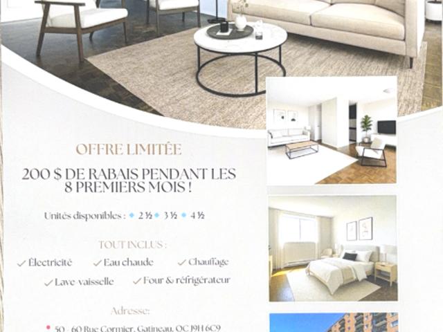 Apartment for rent in Aylmer, Gatineau