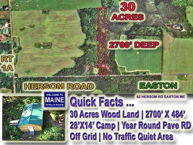 Land for sale in Easton, Maine