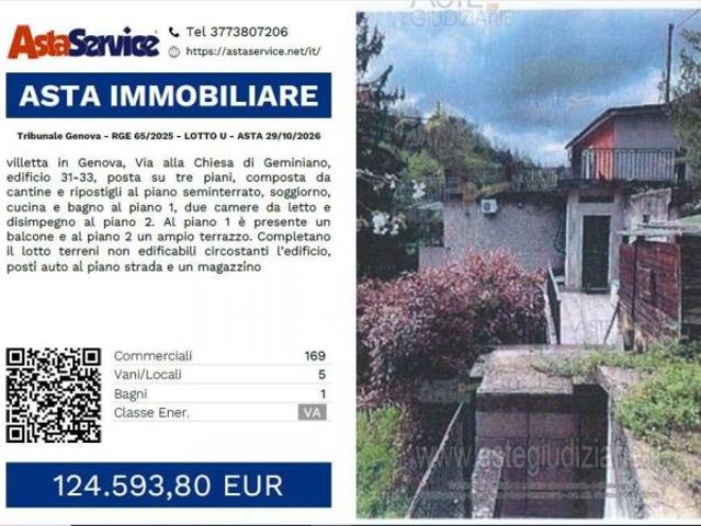 Villa Indipendente in vendita a Geminiano, Genova