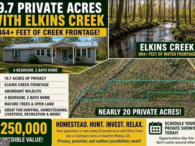 Farm for sale in Molena, Georgia