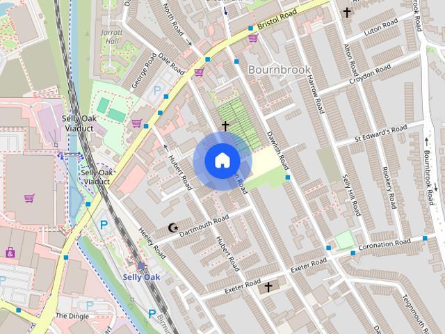 Townhouse for rent in Metchley, Birmingham