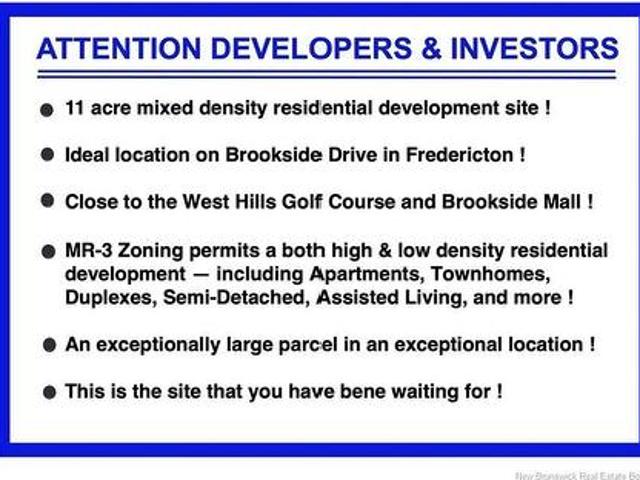 Land for sale in Fredericton, New Brunswick