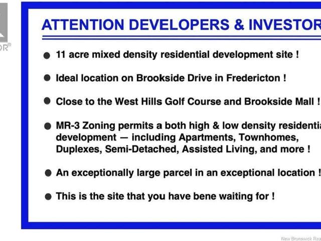 Land for sale in Fredericton, New Brunswick