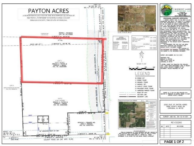Land for sale in Corunna, Indiana