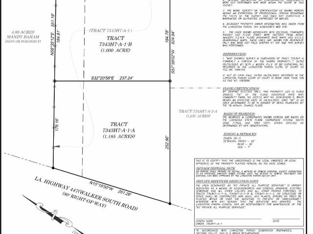 Land for sale in Walker, Louisiana