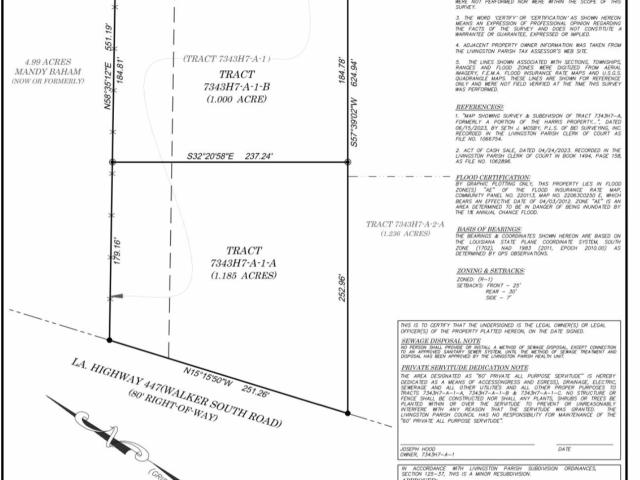 Land for sale in Walker, Louisiana