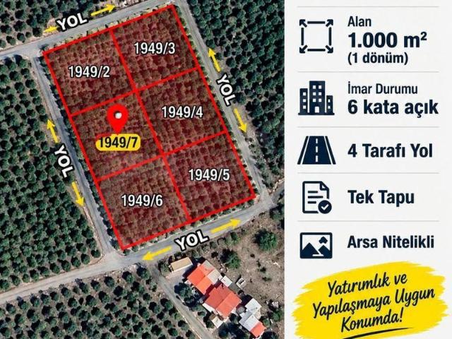 Yoncadüzü, Erzin içerisinde satılık Arsa