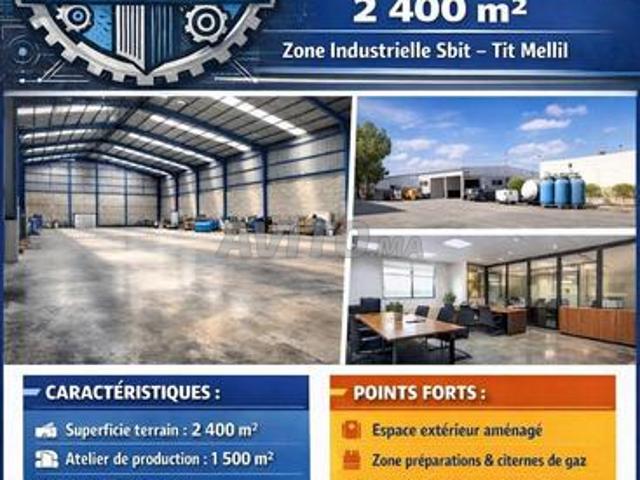 Local commercial location à Tit Mellil, Gharb-Chrarda-Beni Hssen
