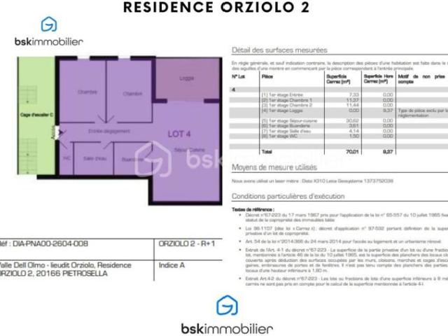 Appartement vente à Ajaccio, Pietrosella