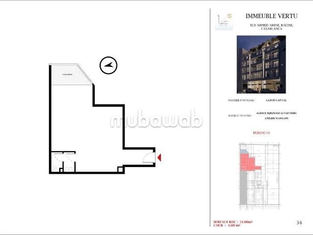 Bureau vente à Anfa, Gharb-Chrarda-Beni Hssen