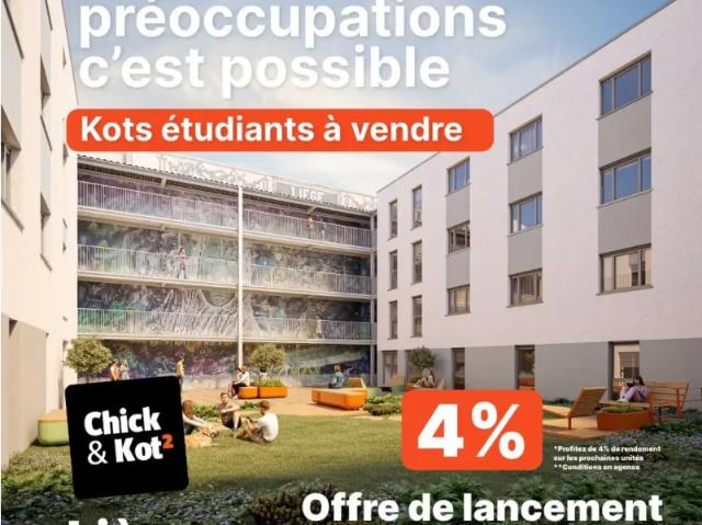 Kot vente à Liège, Wallonie