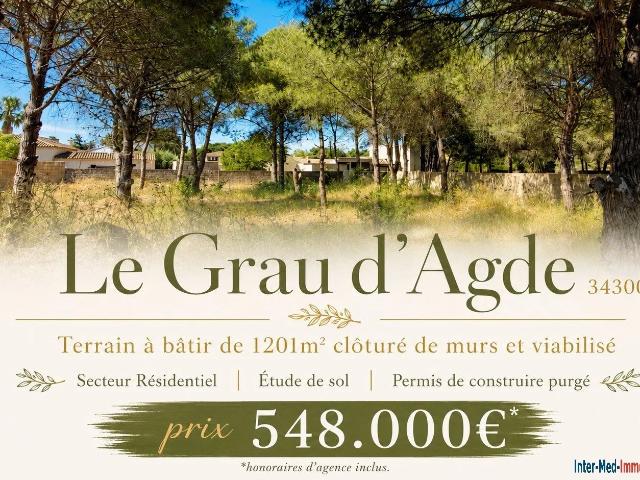 Terrain vente à Béziers, Agde