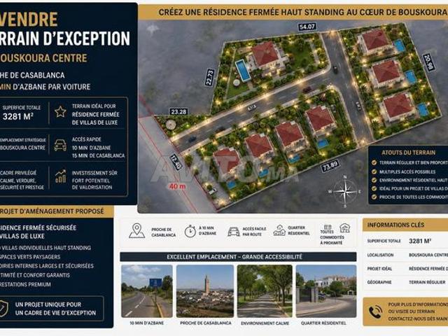 Propriété vente à Bouskoura, Gharb-Chrarda-Beni Hssen