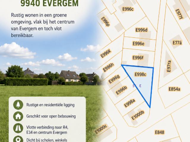 Terrain vente à Evergem, Oost-Vlaanderen