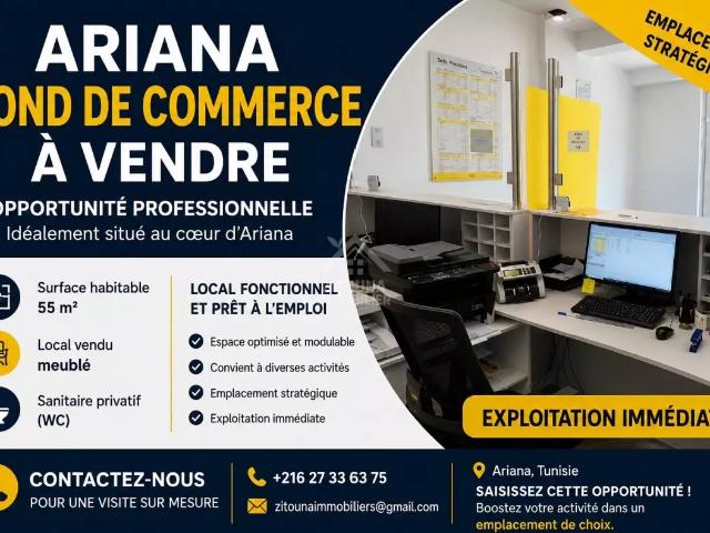 Bureau vente à Ariana, Ariana Ville