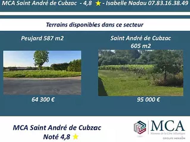 Terrain vente à Libourne, Abzac
