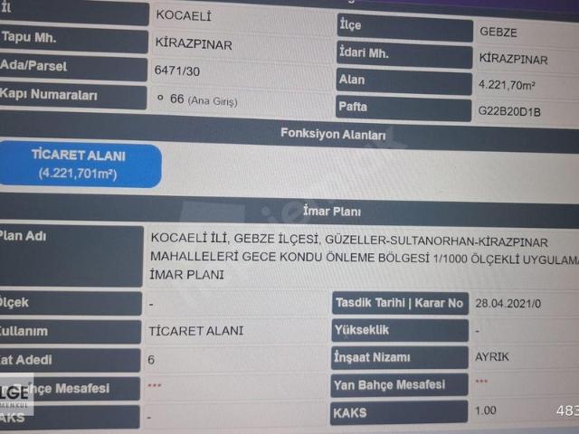 Kirazpınar Mahallesi, Gebze içerisinde satılık Dükkan