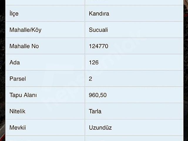 Kandira, Kocaeli içerisinde satılık Arsa