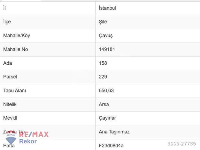 Şile, İstanbul içerisinde satılık Arsa