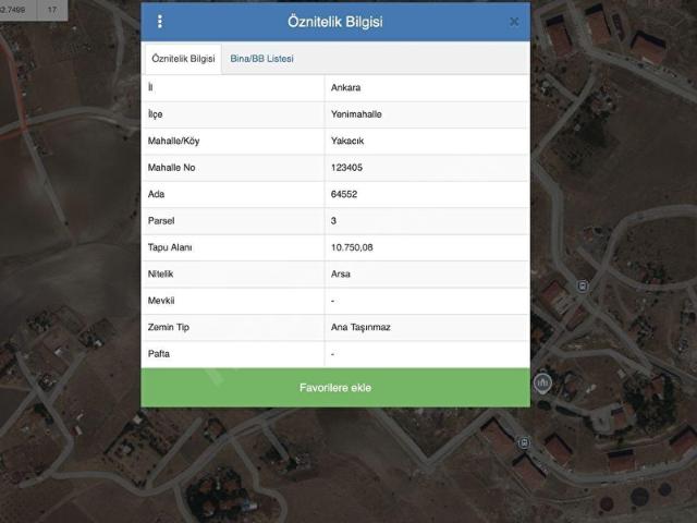Yenimahalle, Ankara içerisinde satılık Arsa