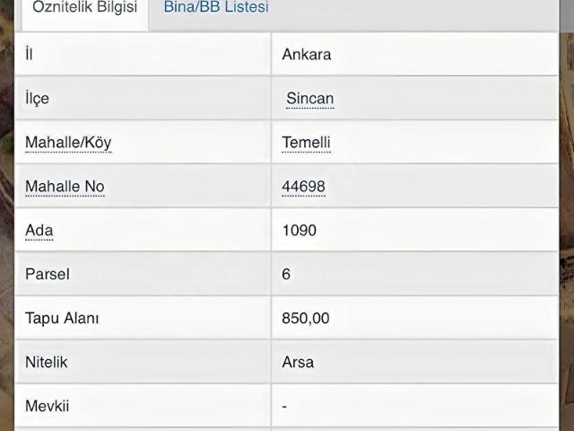 Sincan, Ankara içerisinde satılık Arsa