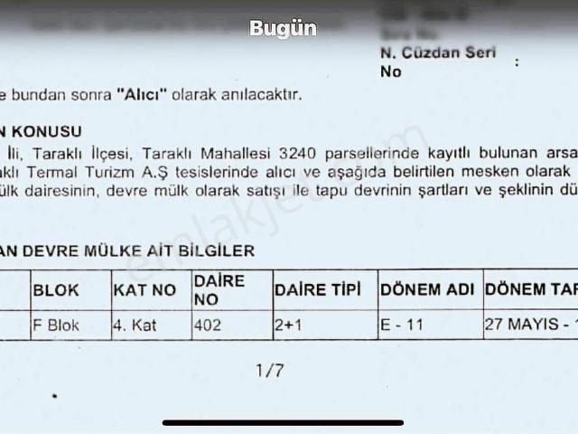 Tarakli, Sakarya içerisinde satılık Devremülk